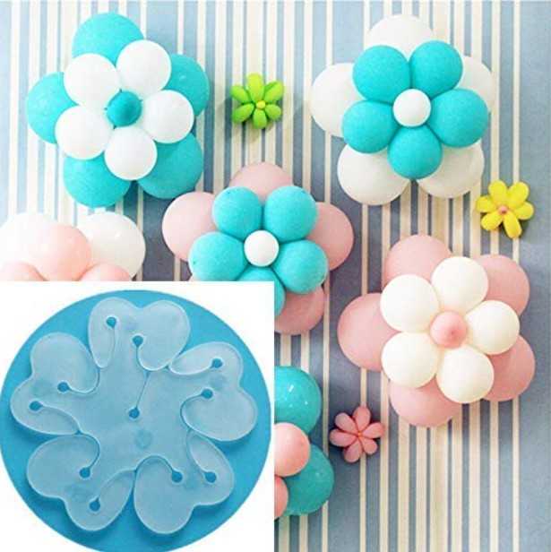 Portable Balloon Flower Clips for Birthday -12Pcs