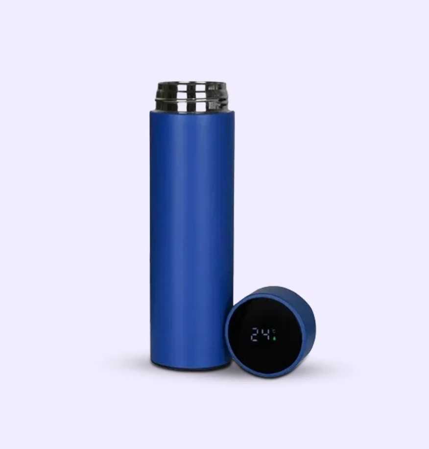Water Bottle Stainless Steel Flask With Digital LED Display -Blue