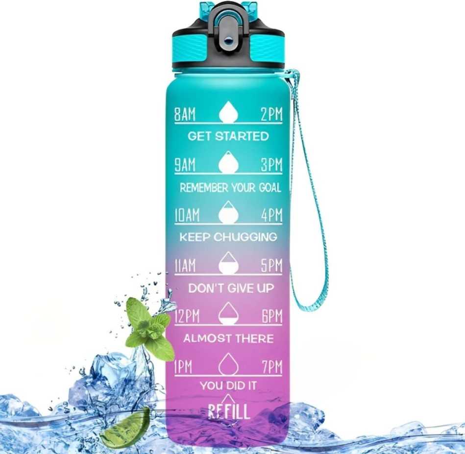 Motivational Water Bottle 1000ML -1 Piece