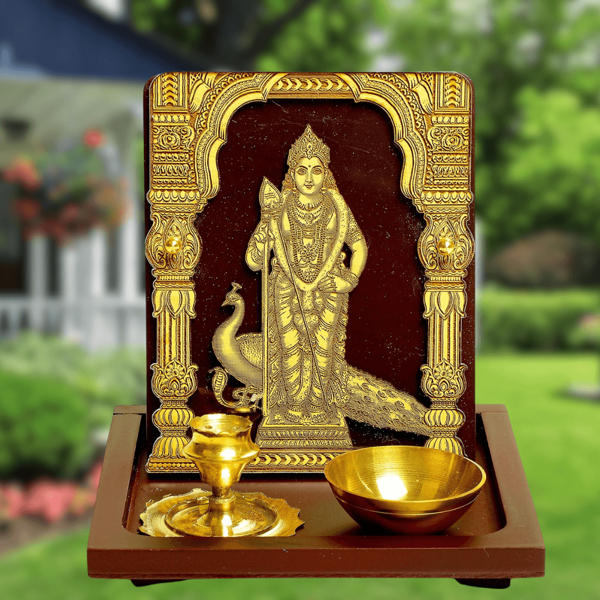  Murugan god with Pooja Set 